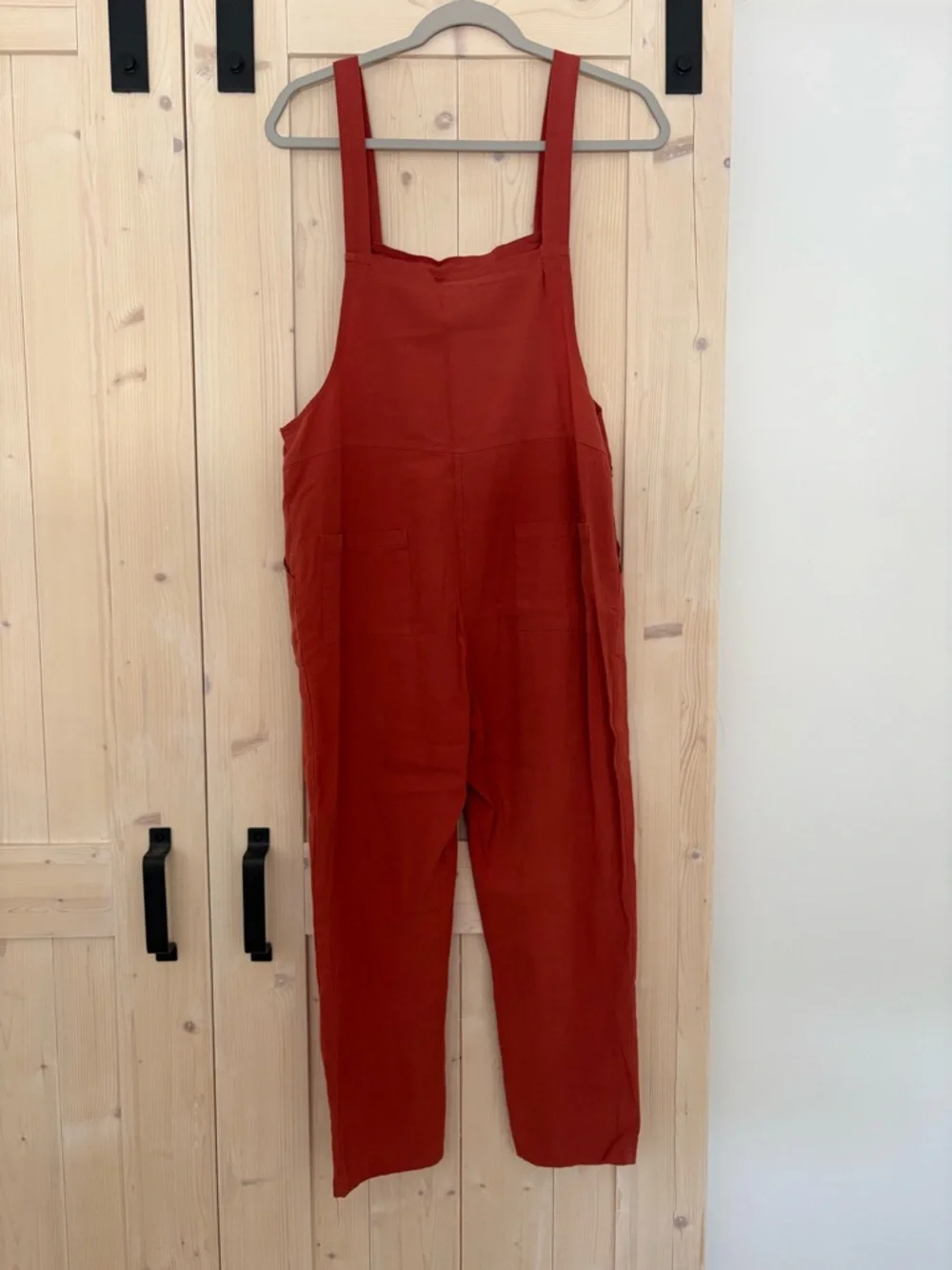 Rust Red Cotton Overalls - Picture 2 of 7